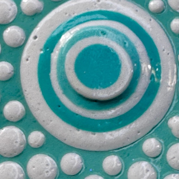 Mandala style Snowflake Holiday Decor hand-painted by me 6 x 6 x 1 - Picture 4 of 11